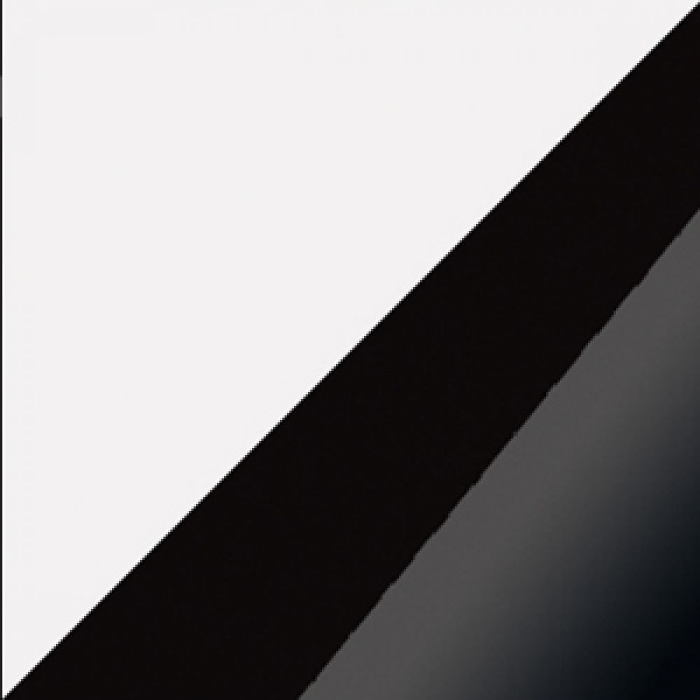 Komoda Verin 10 3D3S  Dekor lamina bílá/černý lesk