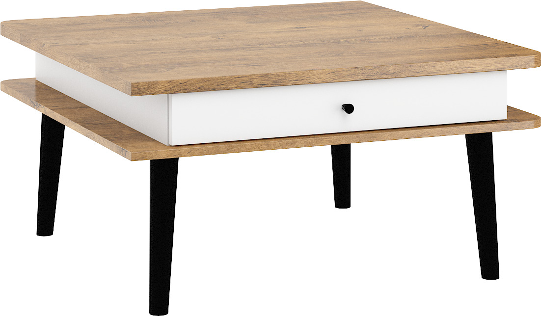 Konferenční stolek Dolce 10  Dekor lamina dub artisan/bílý lesk