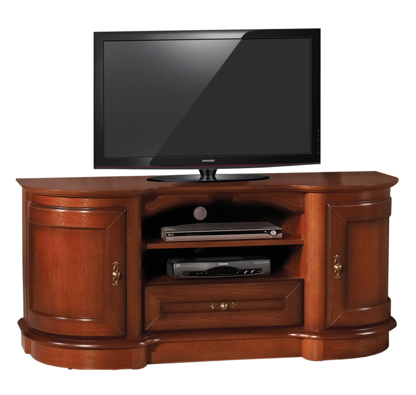 Televizní stolek Afrodyta 2D1SZ  Odstín dřeva třešeň patina
